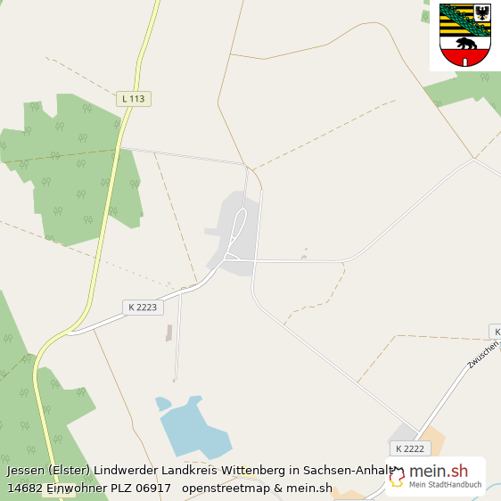 Jessen (Elster) Lindwerder Landkreis Wittenberg Lageplan © Openstreetmap Contributors Jessen (Elster) Lindwerder Lageplan